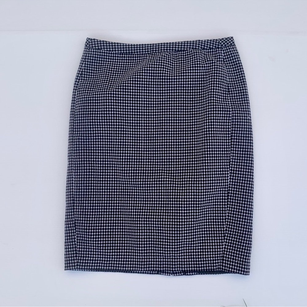 EUC Merona Black White Gingham Pencil Skirt | Sz 12 | Office Career